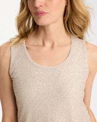 Chico's | Knit Sequin Tank/ Smokey Taupe