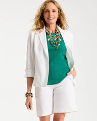 Chico's | High Neck Rib Tank/ Topanga Green