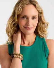 Chico's | High Neck Rib Tank/ Topanga Green