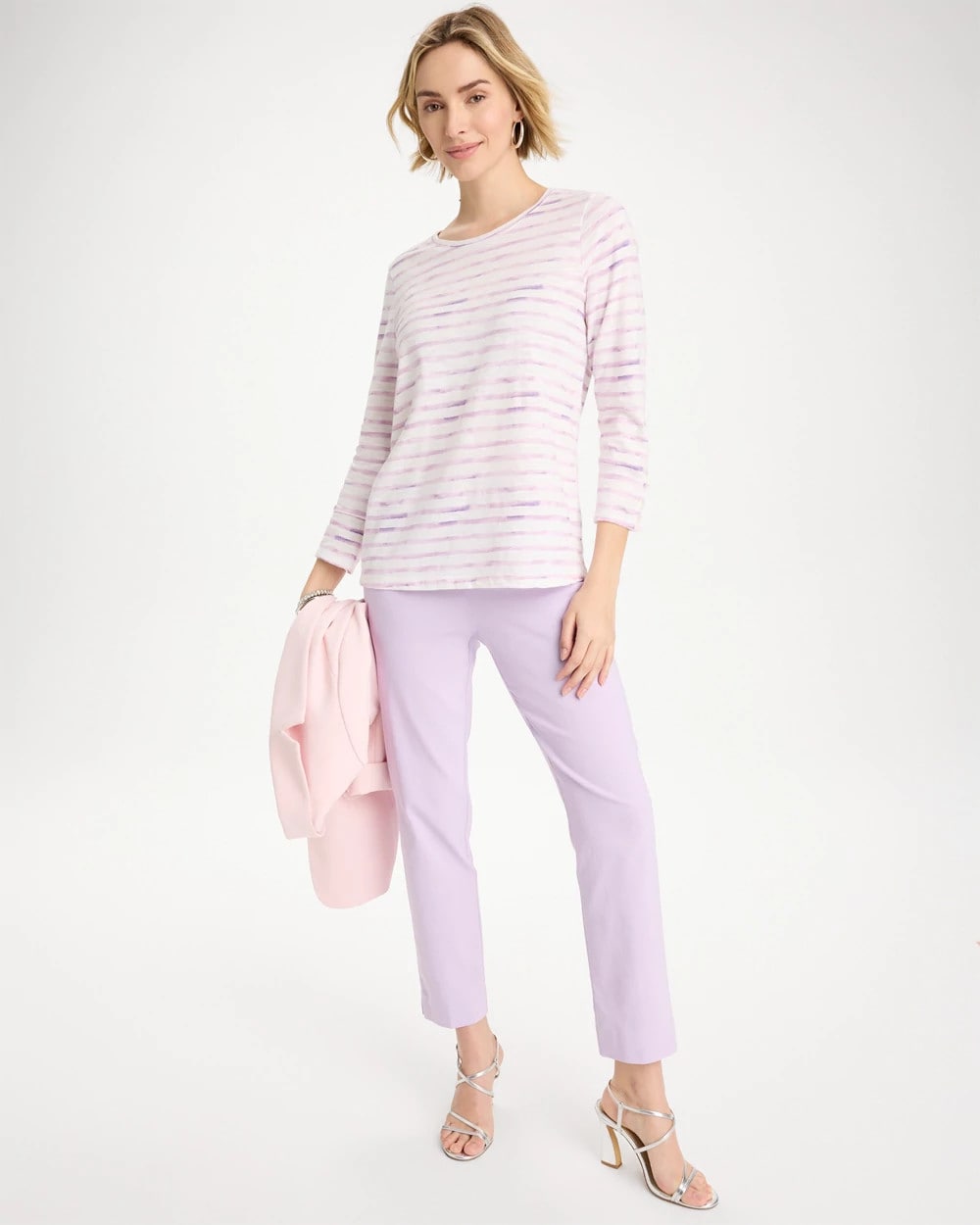 Chico's | Palermo Cotton Slub Tee/ Pale Sweet Pea