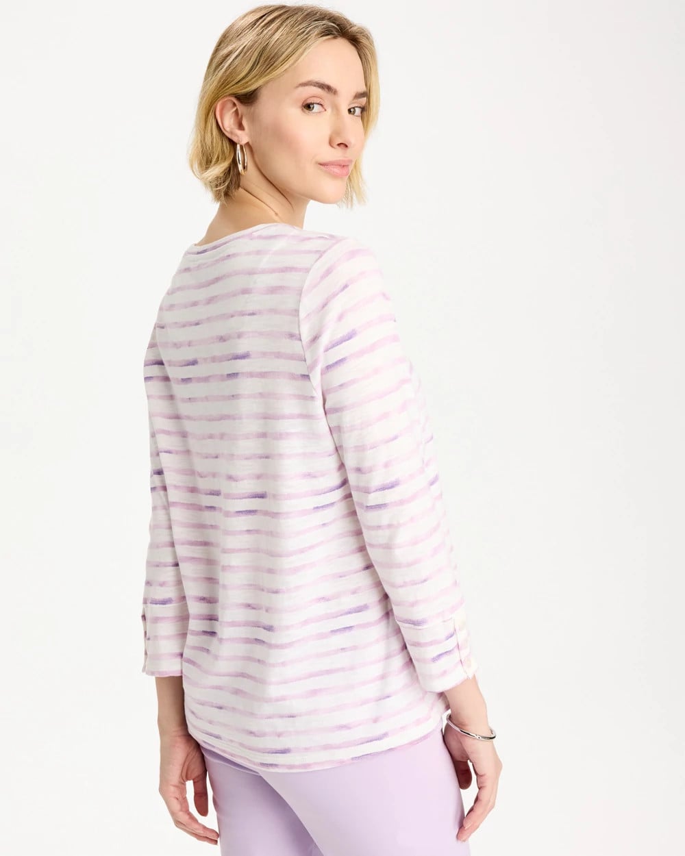 Chico's | Palermo Cotton Slub Tee/ Pale Sweet Pea