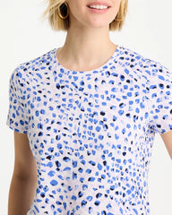 Chico's | Murano Cotton Stretch Cap Sleeve Tee/ Amparo Blue
