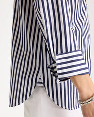Chico's | No Iron™ Stretch Striped Shirt/ Passport Blue