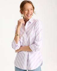 Chico's | No Iron™ Stretch Striped Shirt/ Orchid Mist