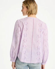 Chico's | Embroidered Top/ Orchid Mist