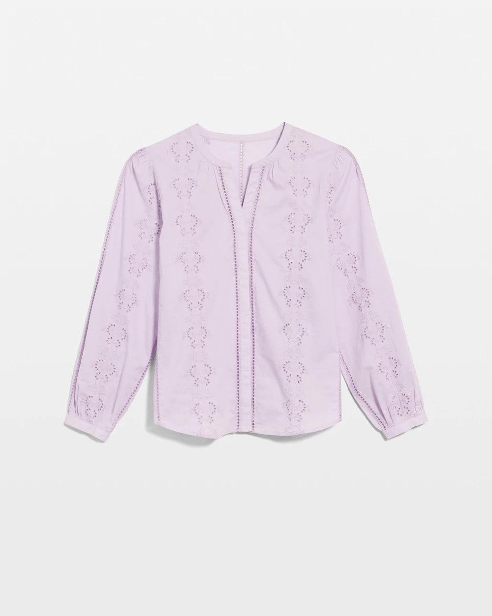 Chico's | Embroidered Top/ Orchid Mist