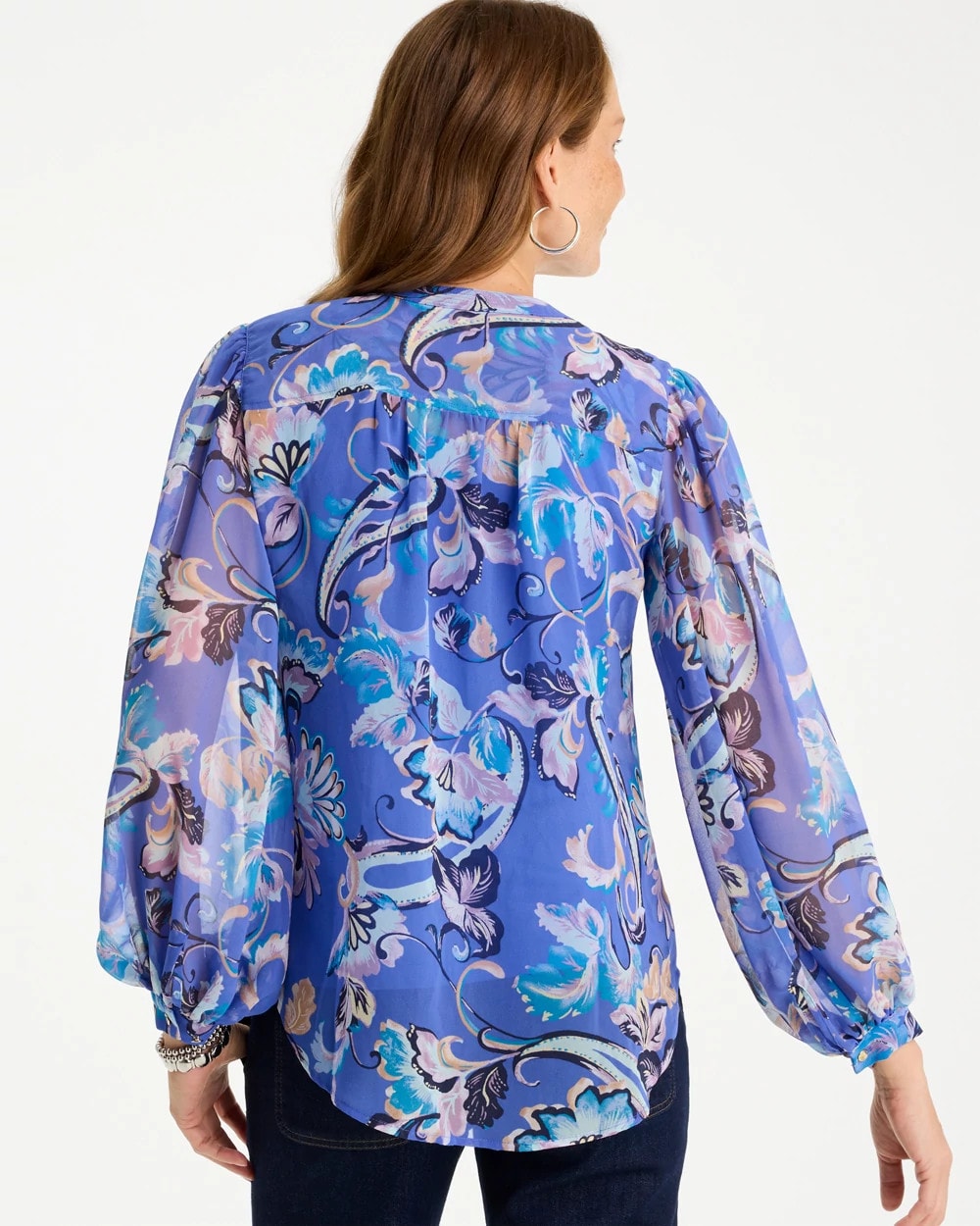 Chico's | Georgette Paisley Blouse/ Amparo Blue