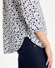 Chico's | No Iron™ Stretch Printed Shirt/ Optic White