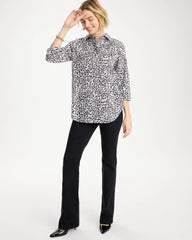 Chico's | No Iron™ Stretch Printed Popover/ Black