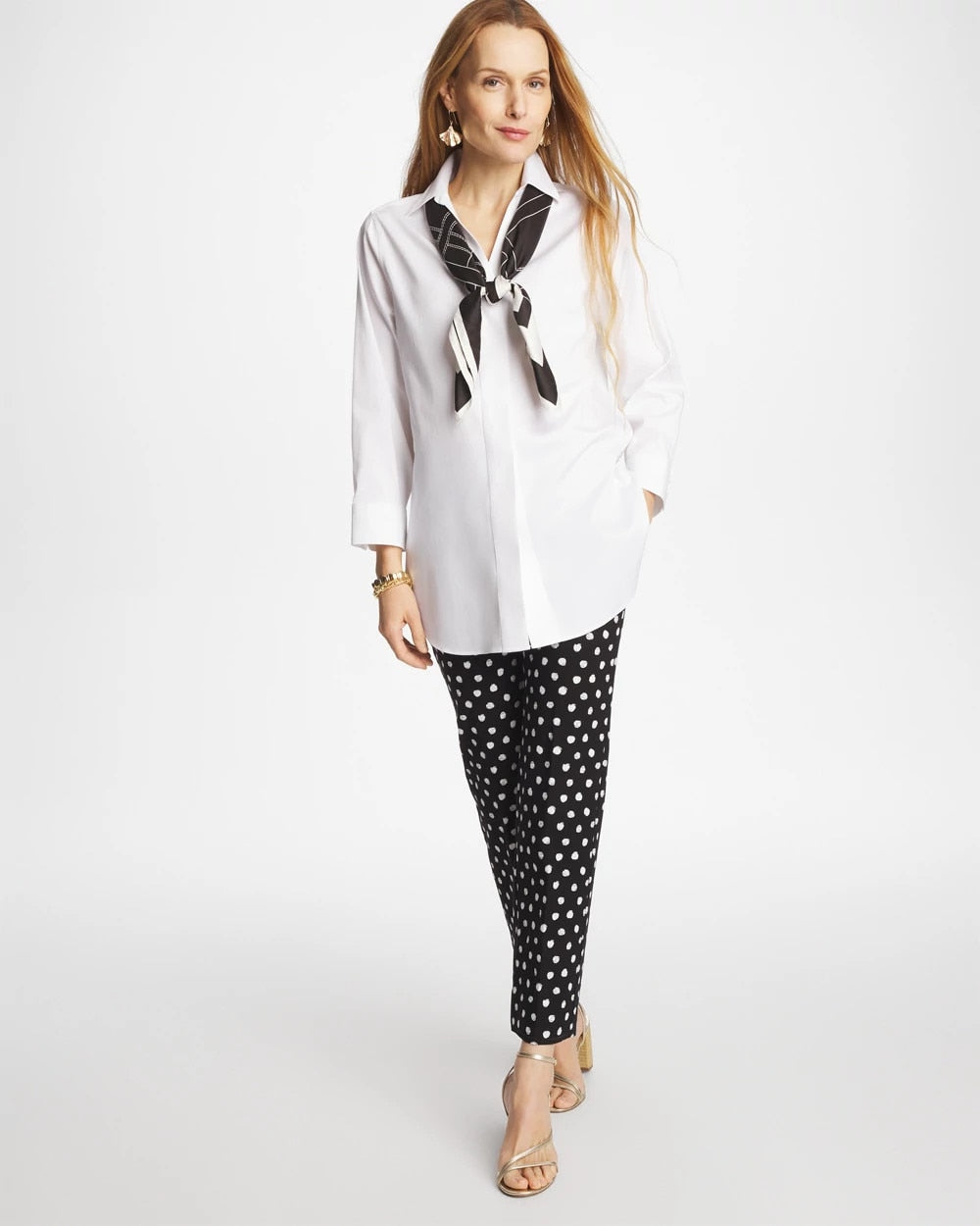 Chico's | No Iron™ Stretch Splitneck Tunic/ Optic White