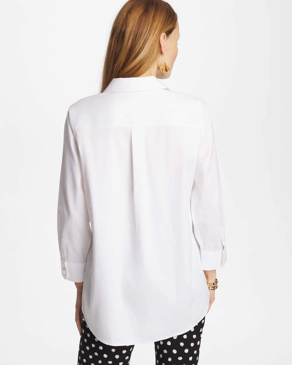 Chico's | No Iron™ Stretch Splitneck Tunic/ Optic White
