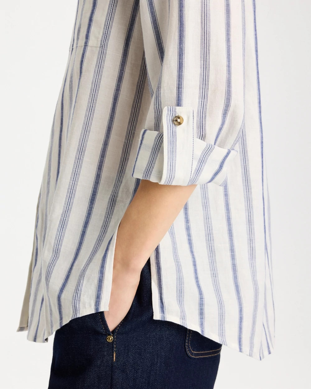 Chico's | Linen-Cotton Utility Tunic/ Indigo
