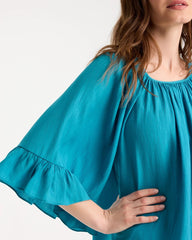 Chico's | Georgette Swing Blouse/ Lagoon Blue