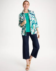 Chico's | No Iron™ Athena Dye Linen Shirt/ Passport Blue