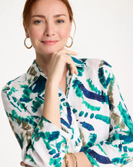 Chico's | No Iron™ Athena Dye Linen Shirt/ Passport Blue