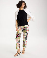 Chico's | Tropical Nights Brigitte™ Straight Crop Pant/ Black