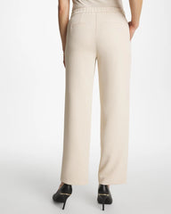 Chico's | Textured Straight Tapered Ankle Pants/ Pale Sand