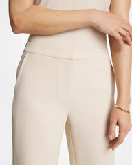 Chico's | Textured Straight Tapered Ankle Pants/ Pale Sand