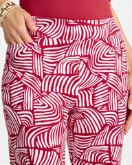 Chico's | Brigitte™ Slim Geo Pull-On Capri Pant/ Cherry Lush