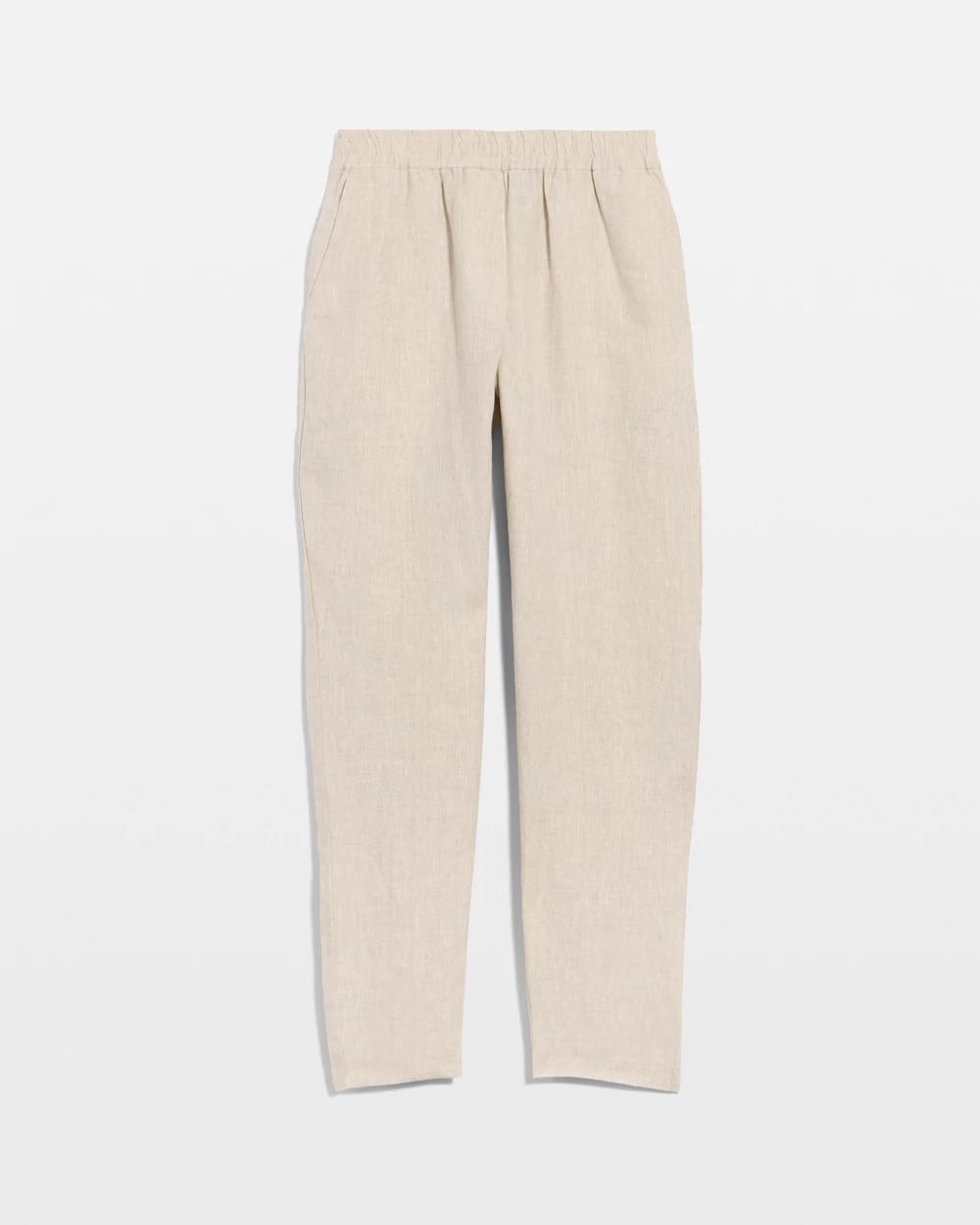 Chico's | Linen Straight Tapered Ankle Pants/ Oatmeal