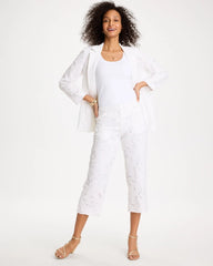 Chico's | Lace Cropped Pants/ Alabaster