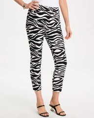 Chico's | Zebra Brigitte™ Slim Pull-On Crop Pant/ Black