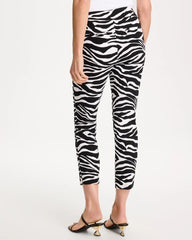Chico's | Zebra Brigitte™ Slim Pull-On Crop Pant/ Black