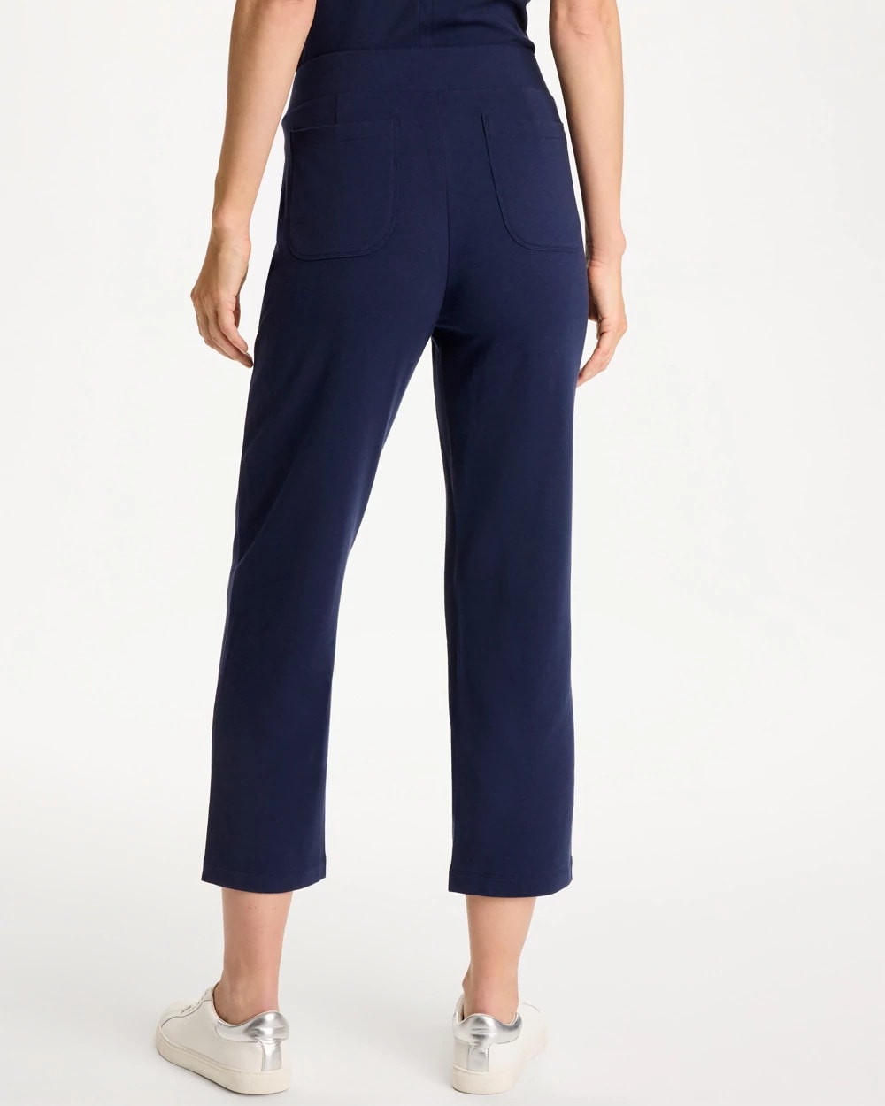 Chico's | Zenergy® French Terry Cropped Pants/ Passport Blue