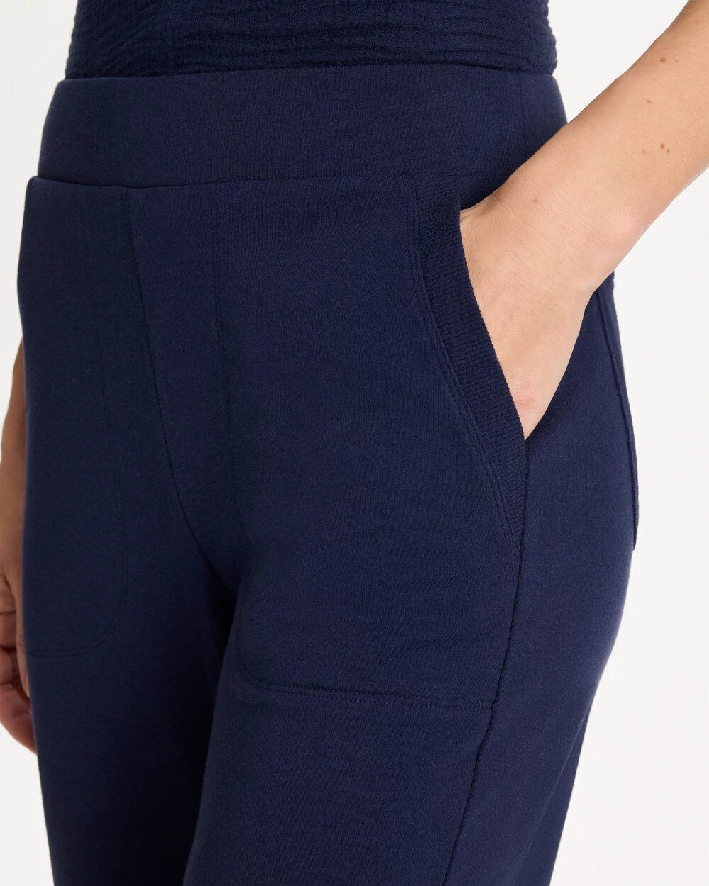 Chico's | Zenergy® French Terry Cropped Pants/ Passport Blue