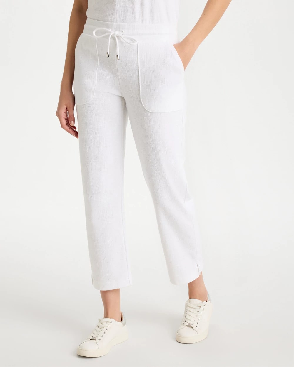 Chico's | Zenergy® Crosshatch Knit Cropped Pants/ Alabaster