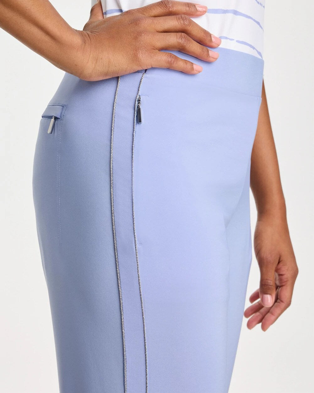 Chico's | Zenergy® UPF Caviar Crop Pants/ Blue Muse