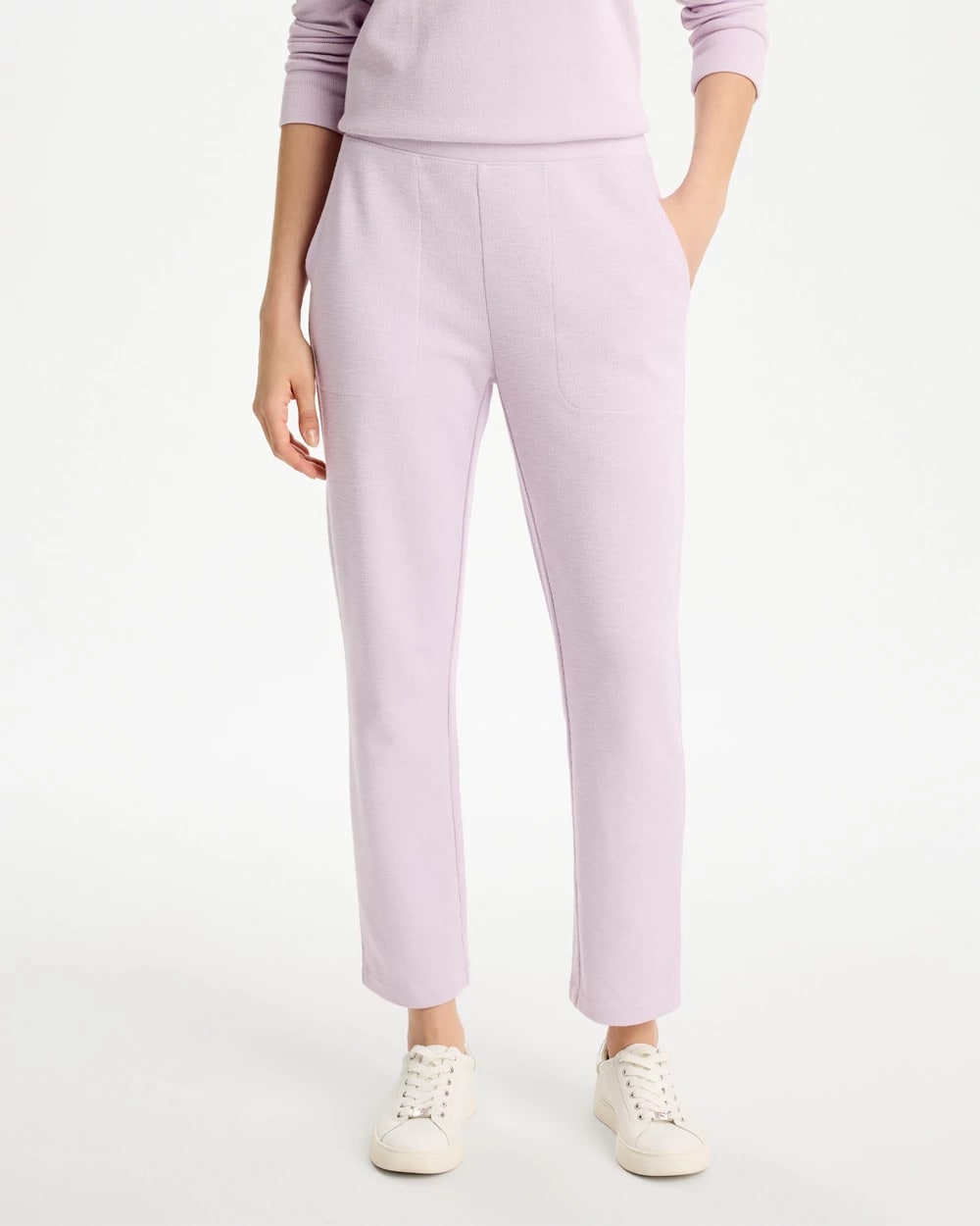 Chico's | Zenergy® Beach Slub Cropped Pants/ Pale Sweet Pea