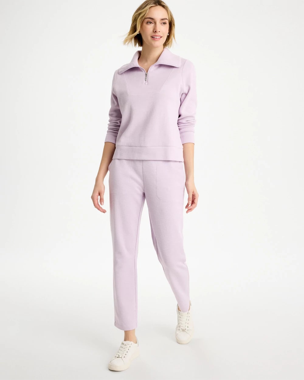 Chico's | Zenergy® Beach Slub Cropped Pants/ Pale Sweet Pea