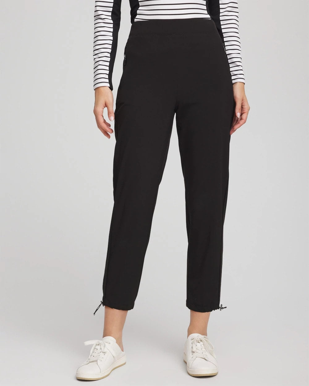 Chico's | Zenergy® UPF Rib Mix Cropped Pants/ Black