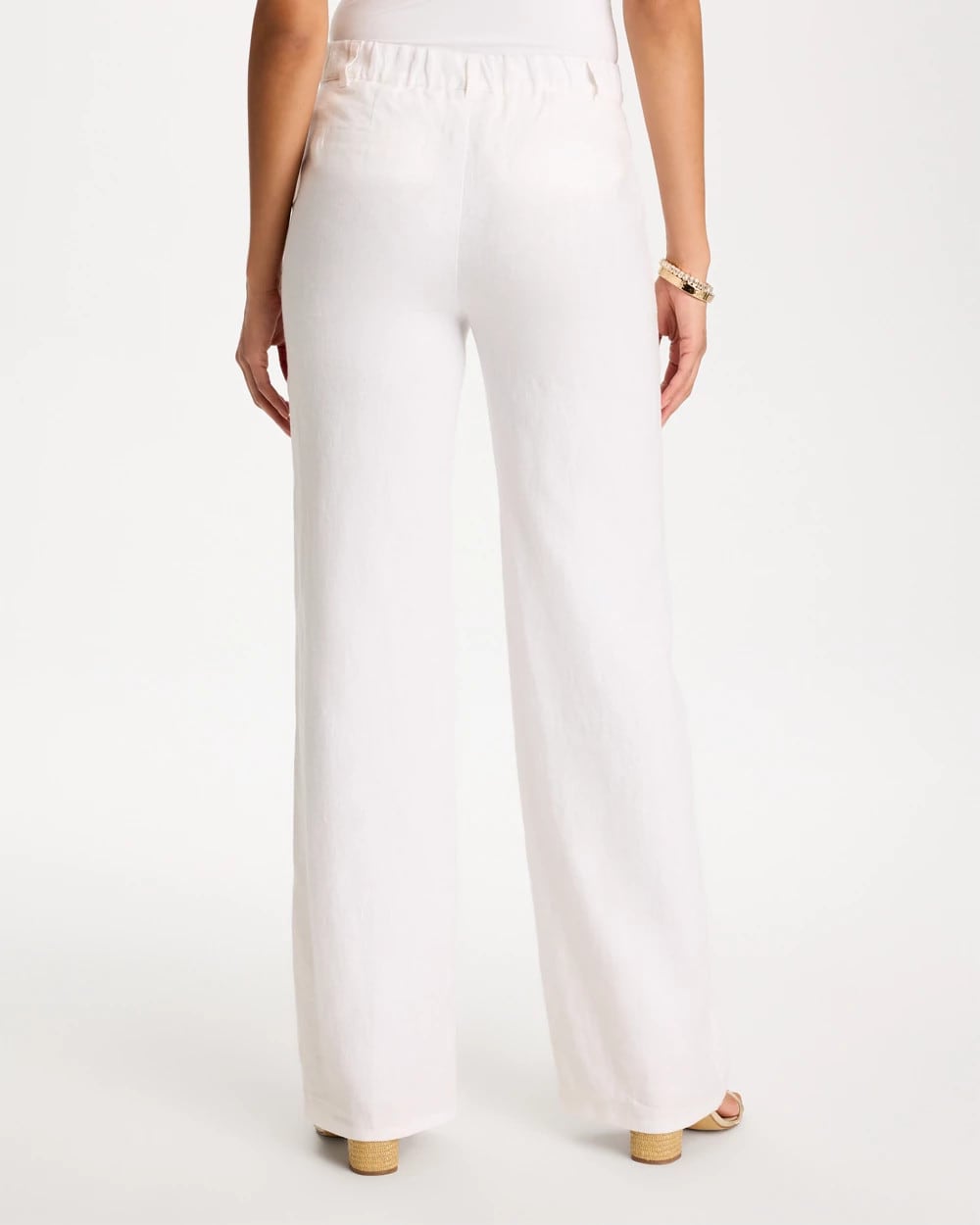 Chico's | Straight-Leg Linen Pants/ Alabaster