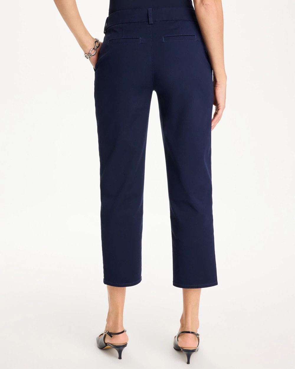 Chico's | Relaxed Boyfriend Chino Crop Pants/ Passport Blue