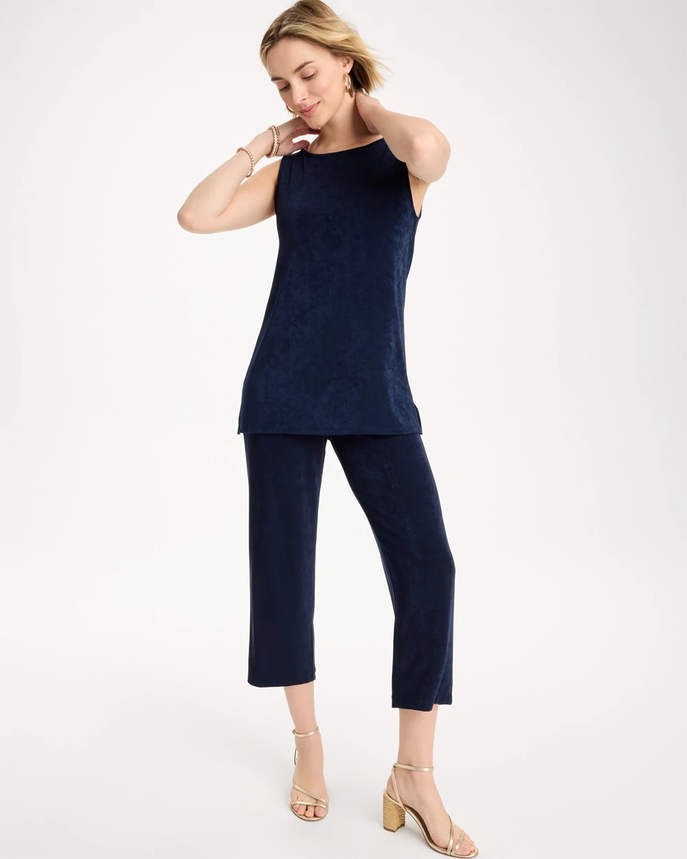 Chico's | Travelers™ No Tummy Cropped Pants/ Travelers India Ink