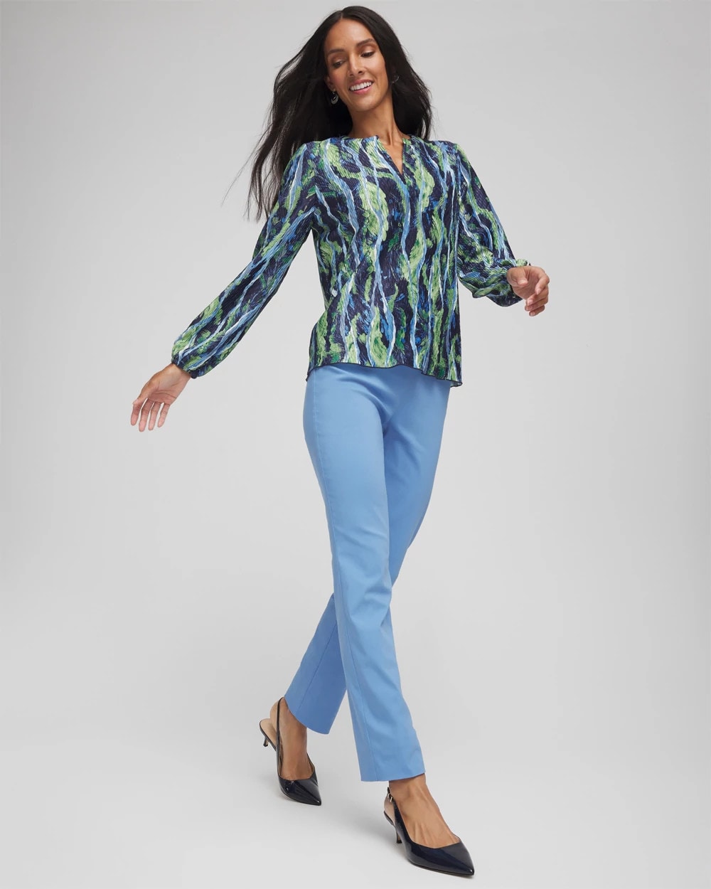 Chico's | Brigitte™ Slim Pull-On Pants/ Tidal Blue