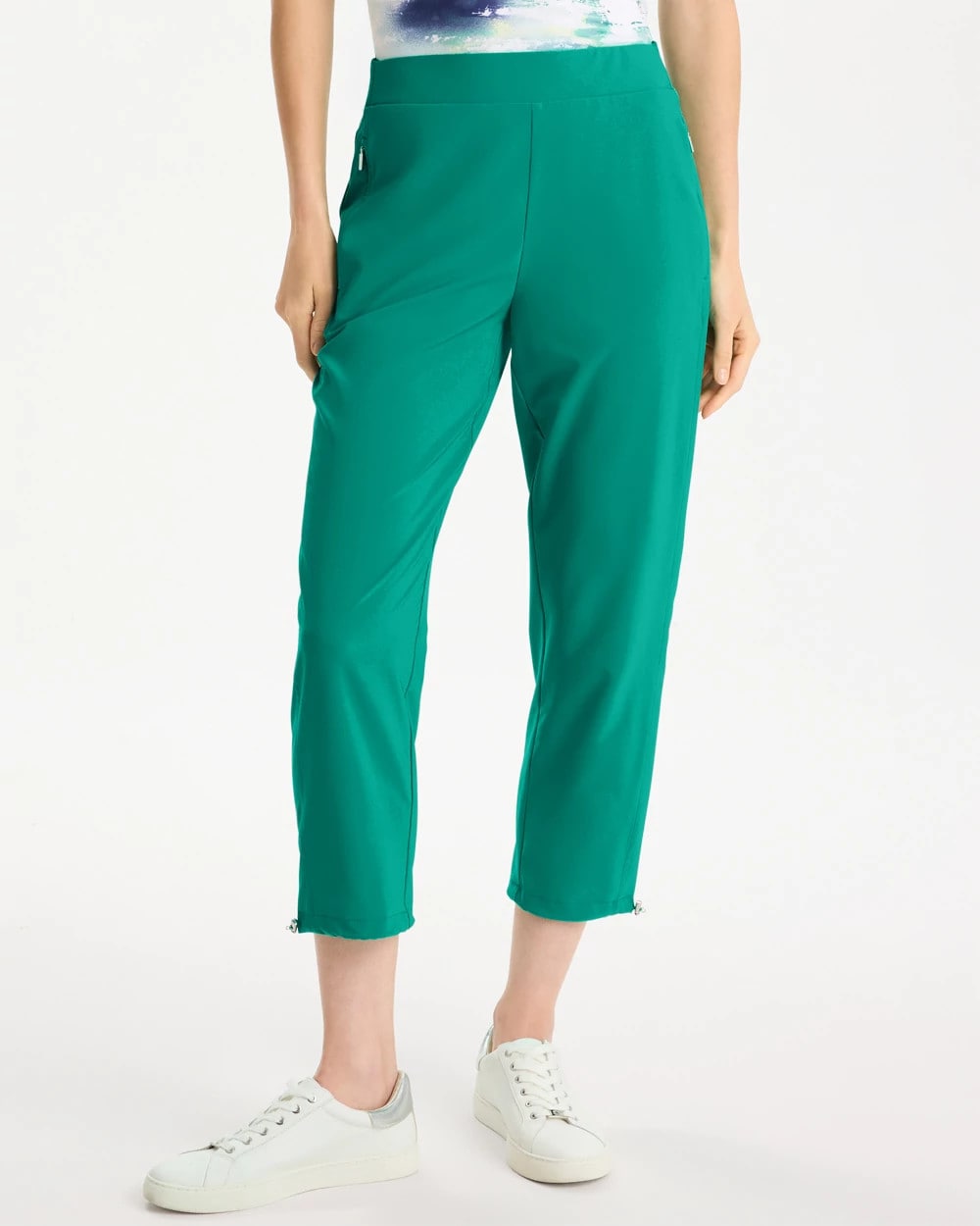 Chico's | Zenergy® UPF Bungee Crop Pant/ Topanga Green