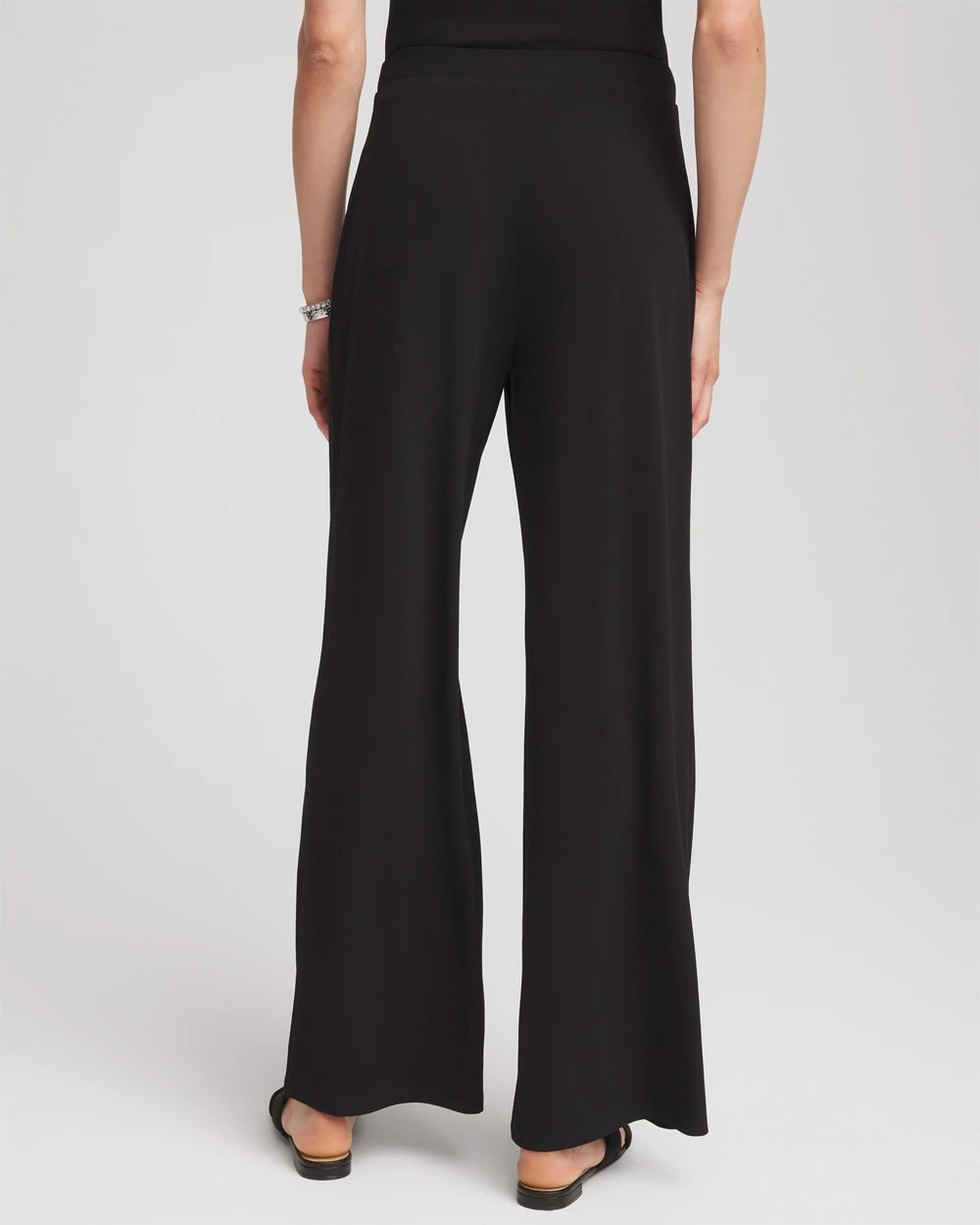 Chico's | Travelers™ Knit Wide-Leg Pants/ Black