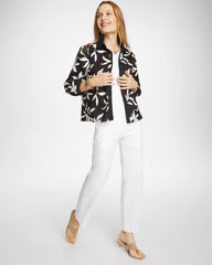 Chico's | Emme Fly Front Straight Crop Pants/ Alabaster