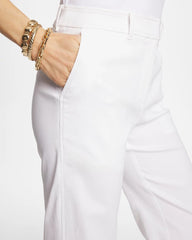 Chico's | Emme Fly Front Straight Crop Pants/ Alabaster