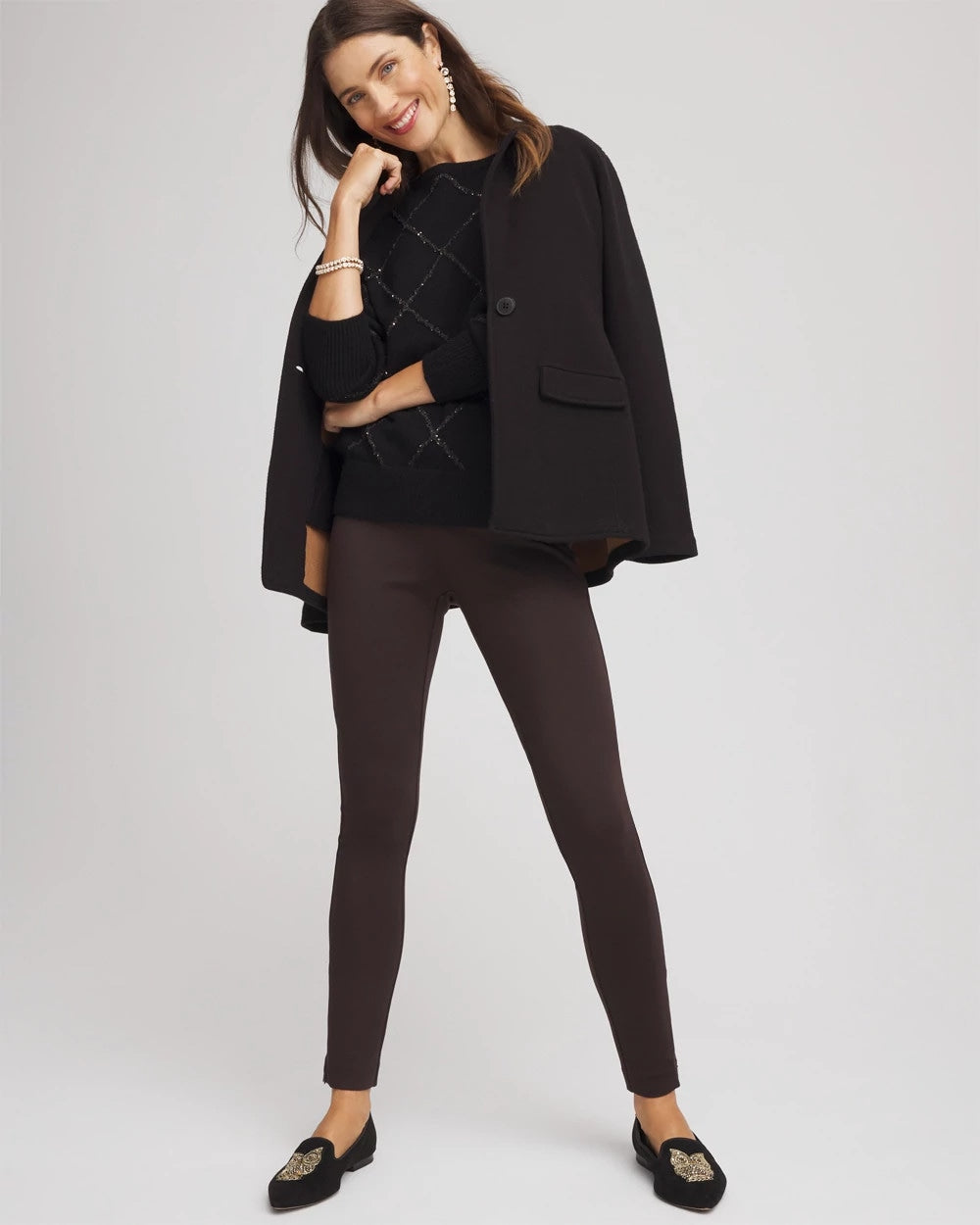 Chico's | Juliet Slim Zip-Ankle Leggings/ Cocoa Bean
