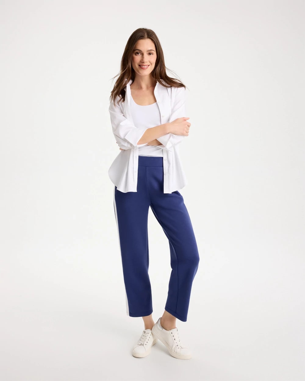 Chico's | Zenergy® Soft Contrast Crop Pants/ Starlit Navy