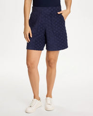 Chico's | Zenergy® Terry Cloth Jacquard Shorts/ Passport Blue