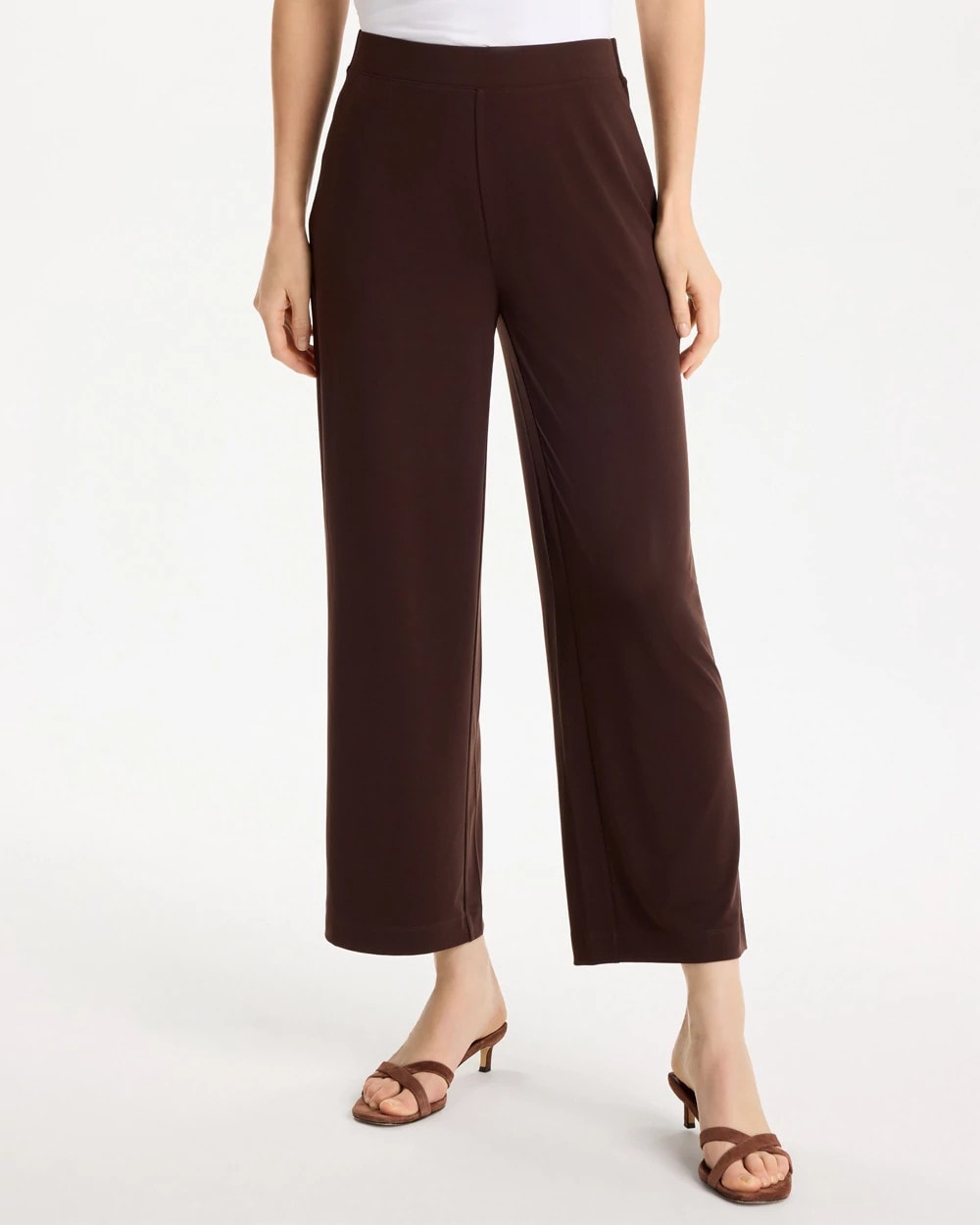 Chico's | Travelers™ Knit Cropped Pants/ Cocoa Bean