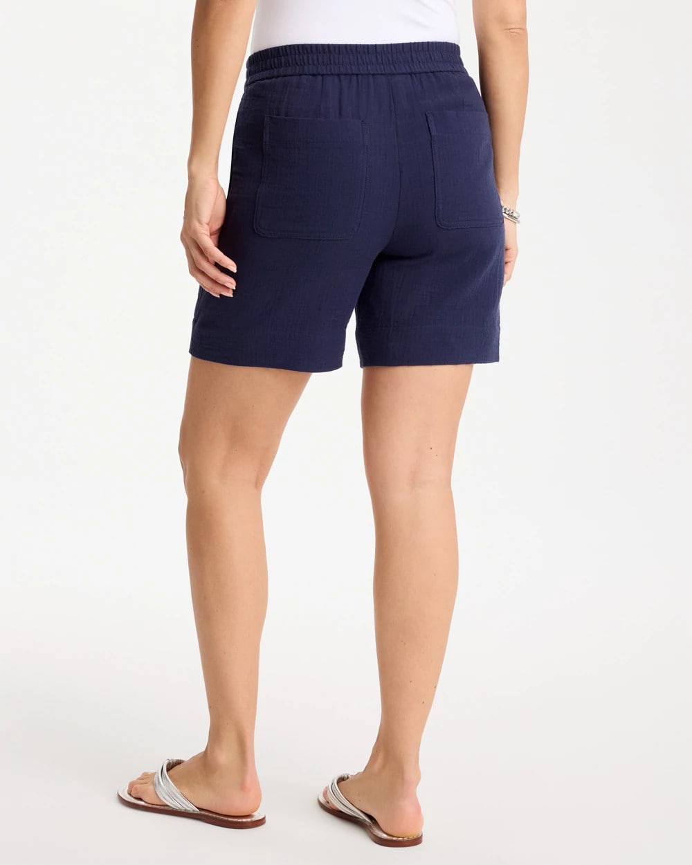 Chico's | Gauze Cotton Shorts/ Passport Blue