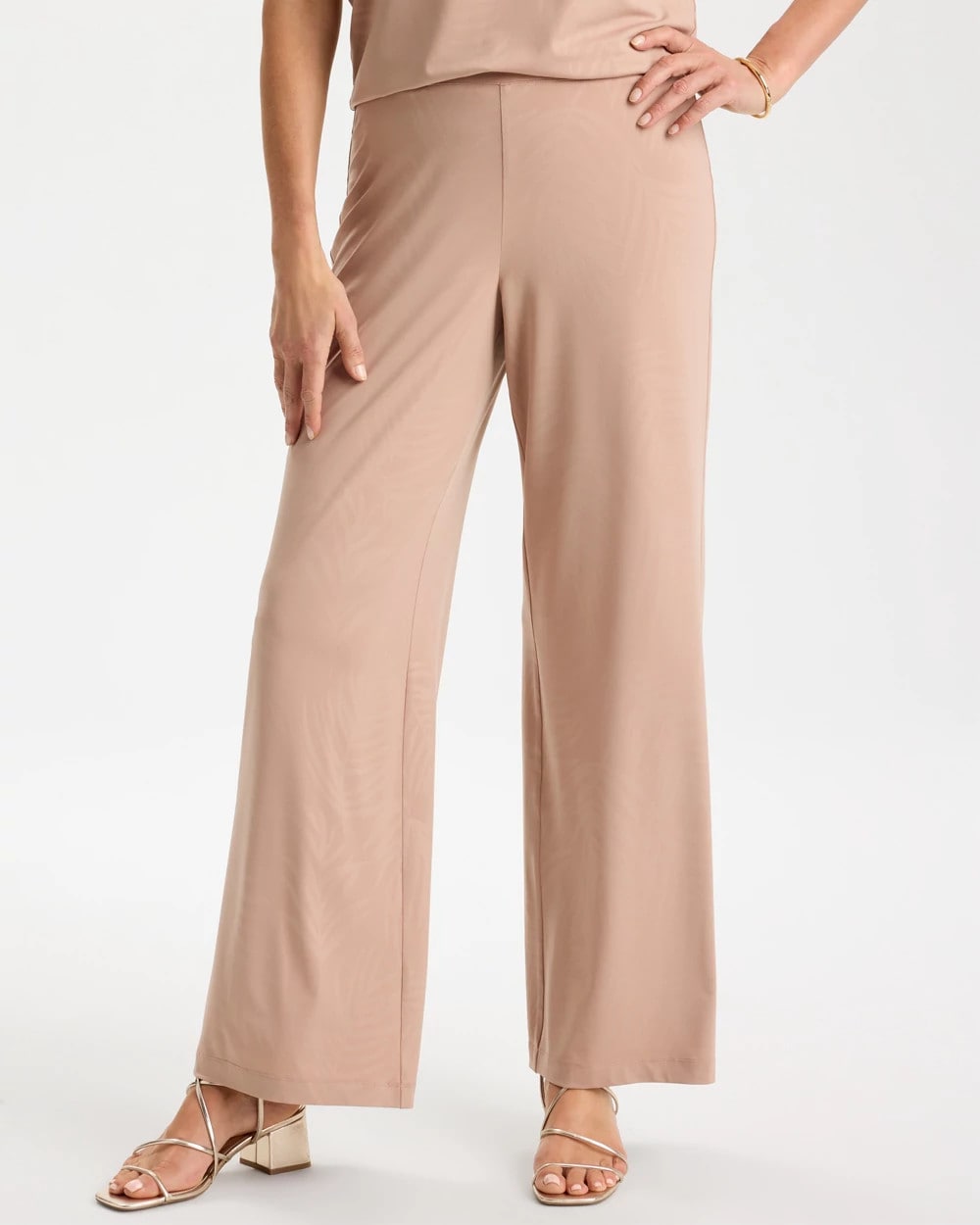 Chico's | Travelers™ Palm Embossed Knit Pants/ Mocha Mousse