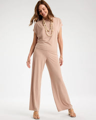 Chico's | Travelers™ Palm Embossed Knit Pants/ Mocha Mousse
