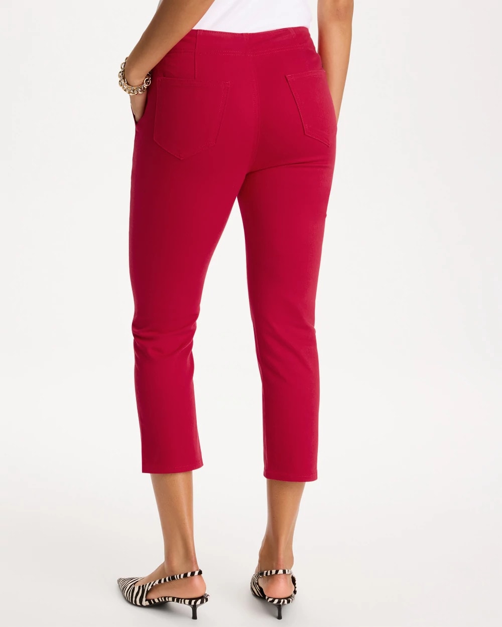 Chico's | Pull-On Capri Jeans/ Cherry Lush